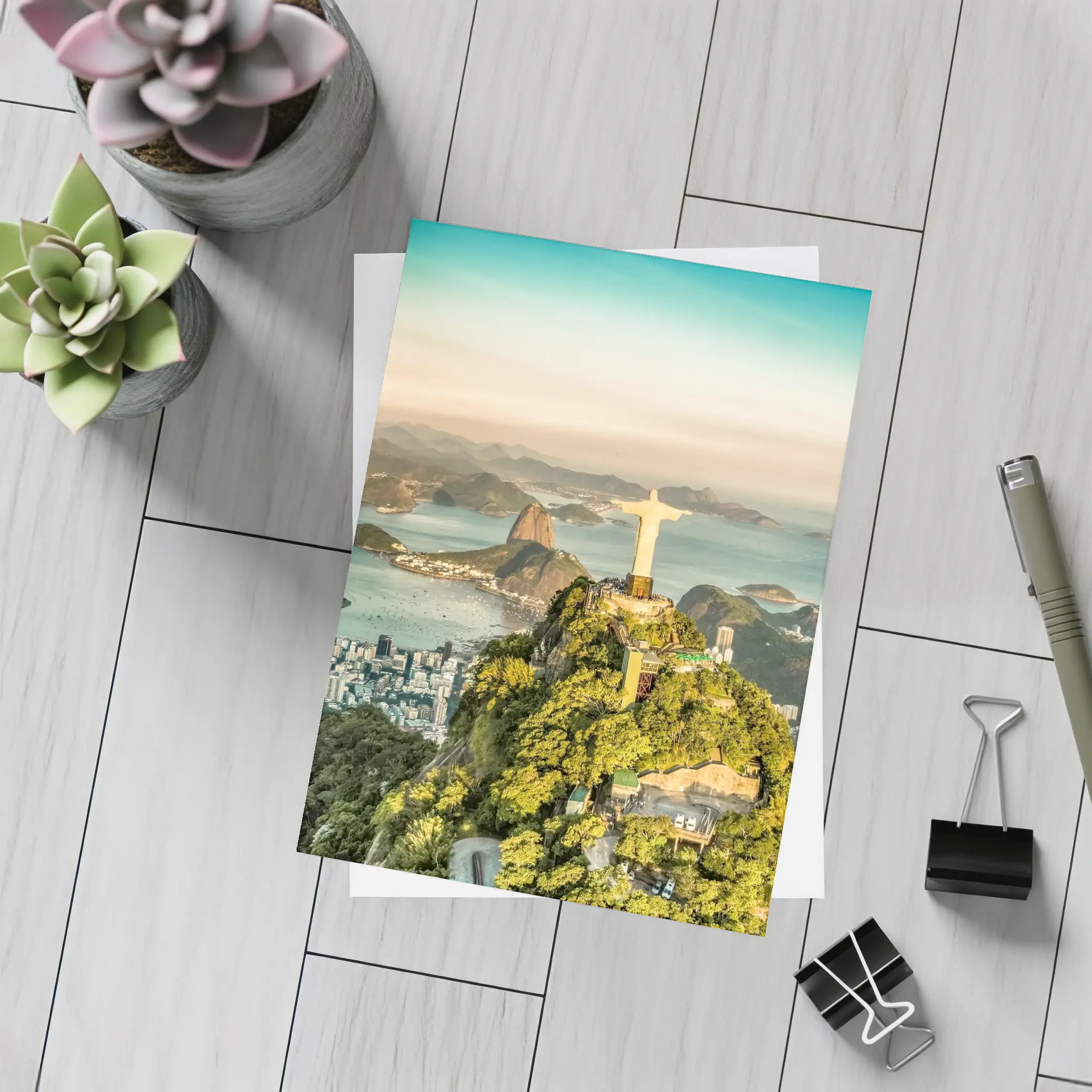 Christ the Redeemer Rio de Janeiro Aerial View – Postcards