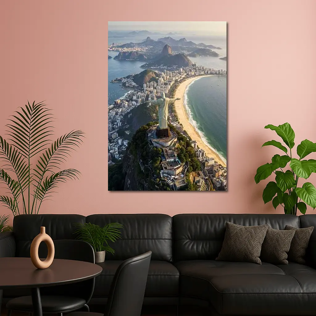 Christ the Redeemer Rio de Janeiro Aerial View – Wall Art