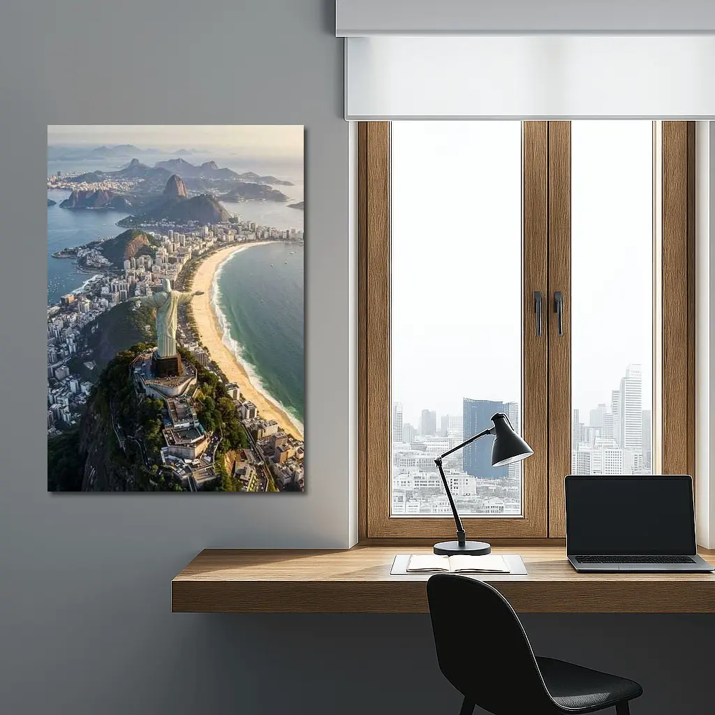 Christ the Redeemer Rio de Janeiro Aerial View – Wall Art