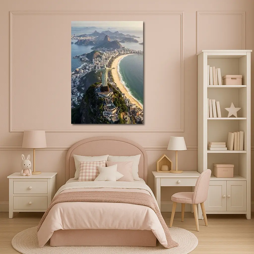 Christ the Redeemer Rio de Janeiro Aerial View – Wall Art