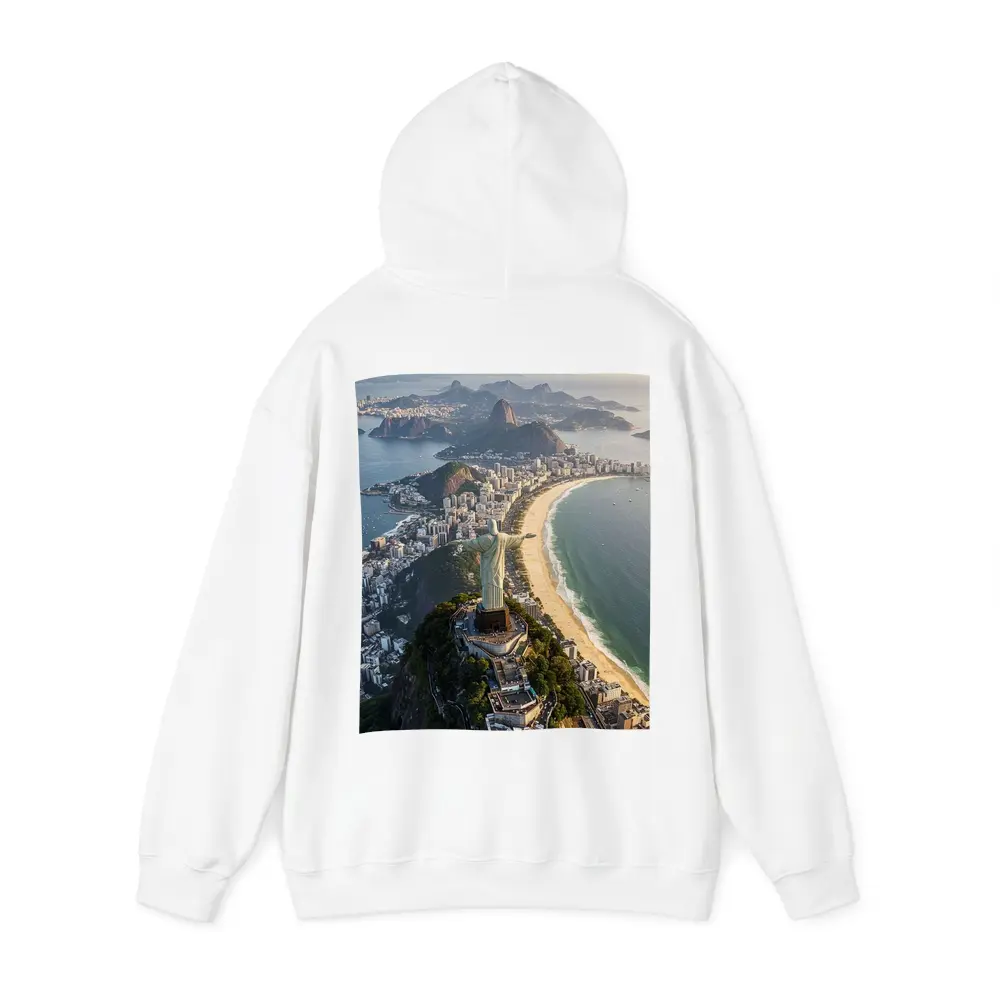 Christ the Redeemer Rio de Janeiro Aerial View – Hoodies
