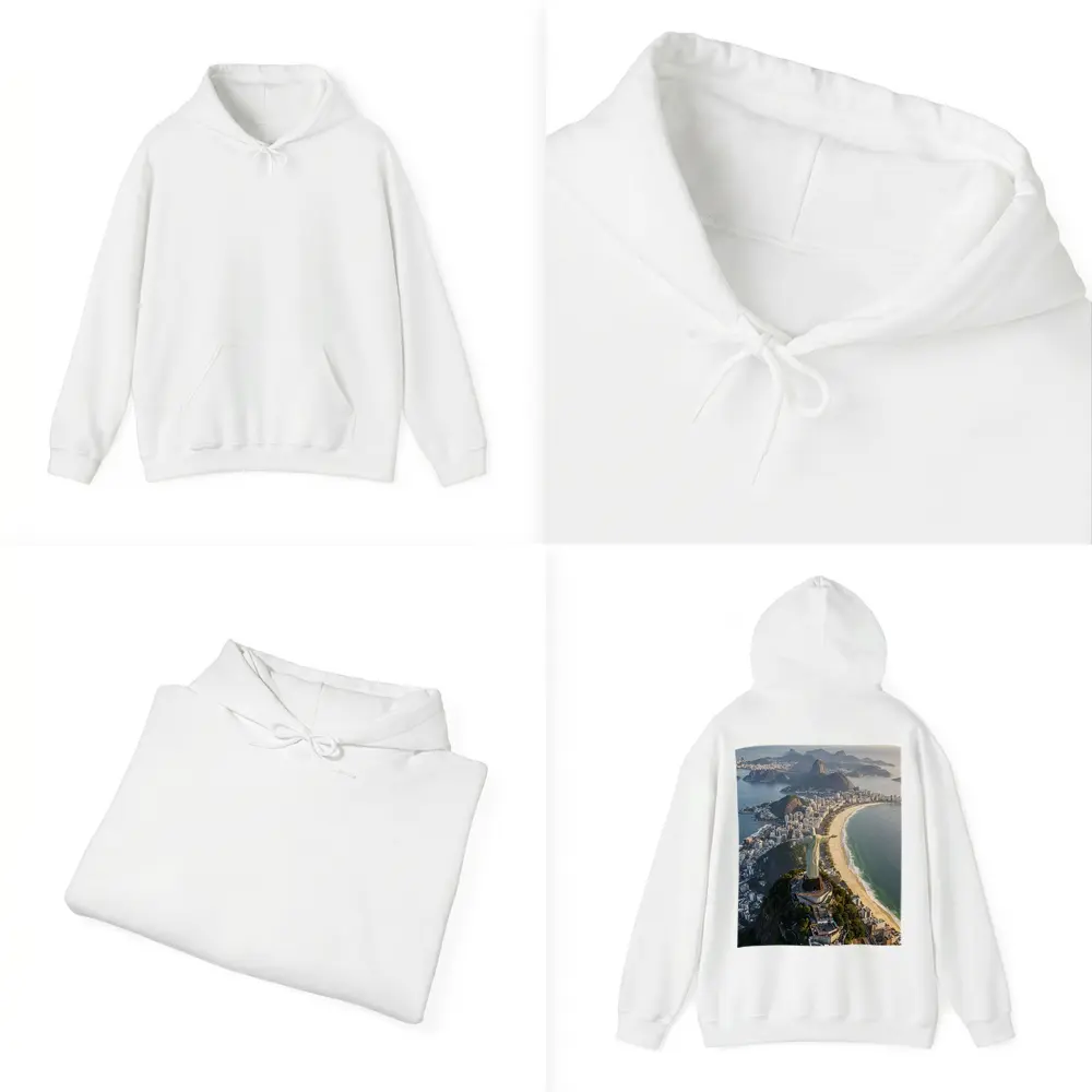 Christ the Redeemer Rio de Janeiro Aerial View – Hoodies