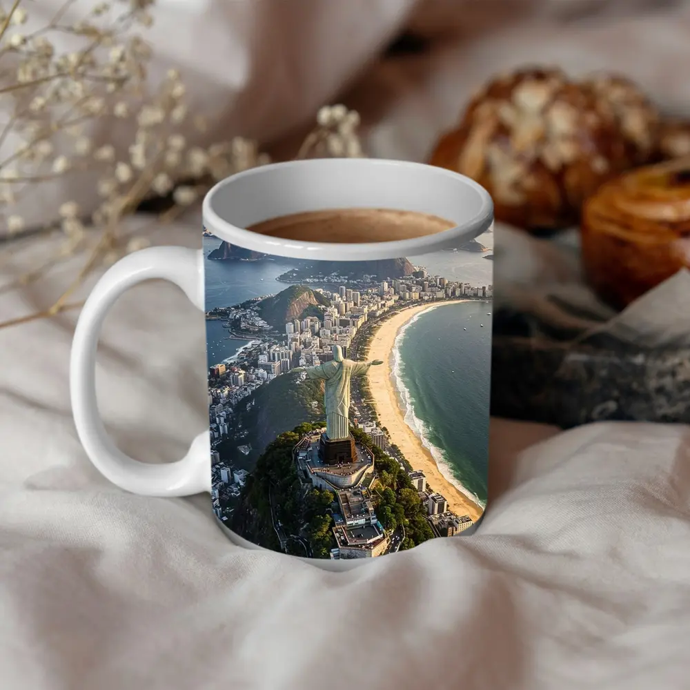 Christ the Redeemer Rio de Janeiro Aerial View – Mugs