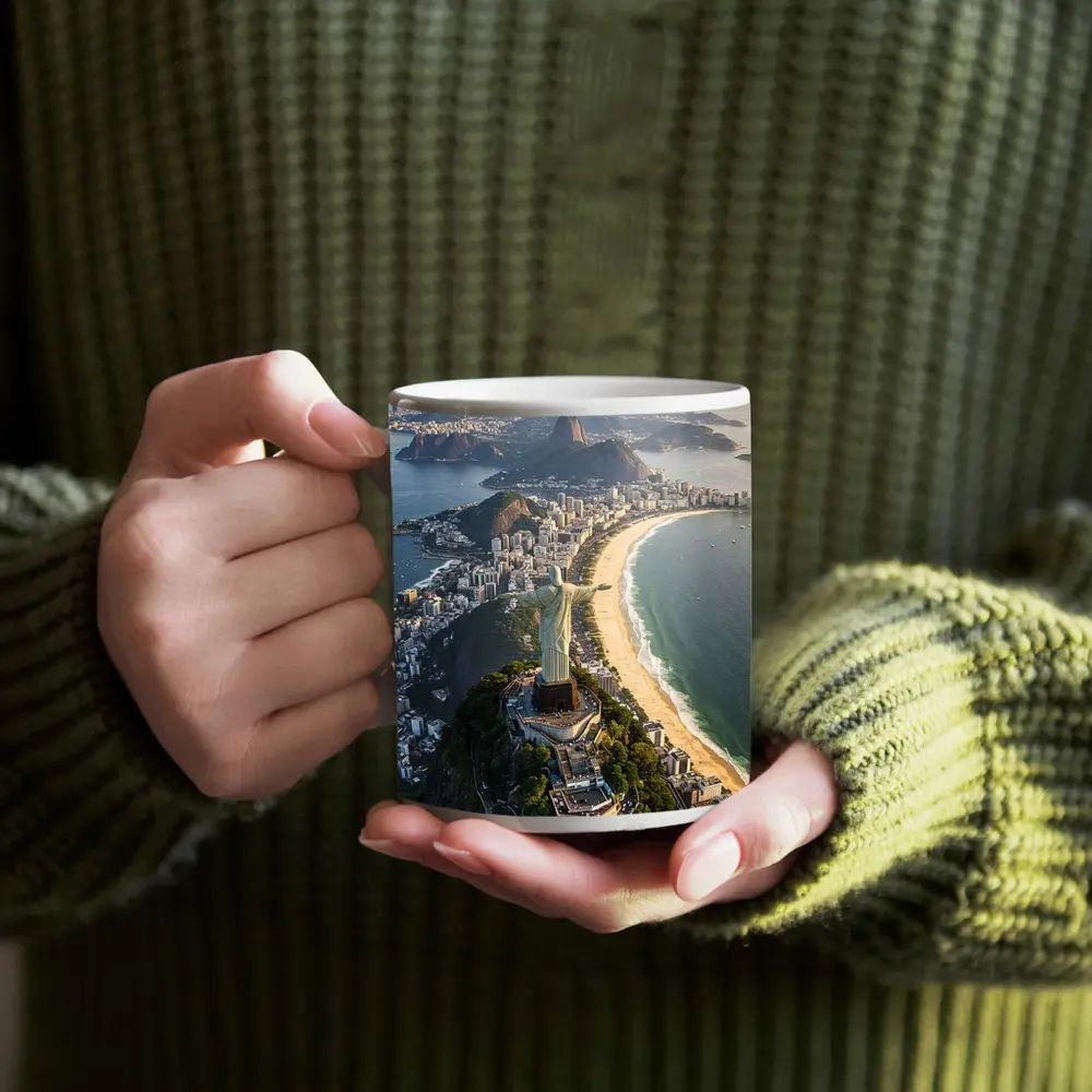 Christ the Redeemer Rio de Janeiro Aerial View – Mugs