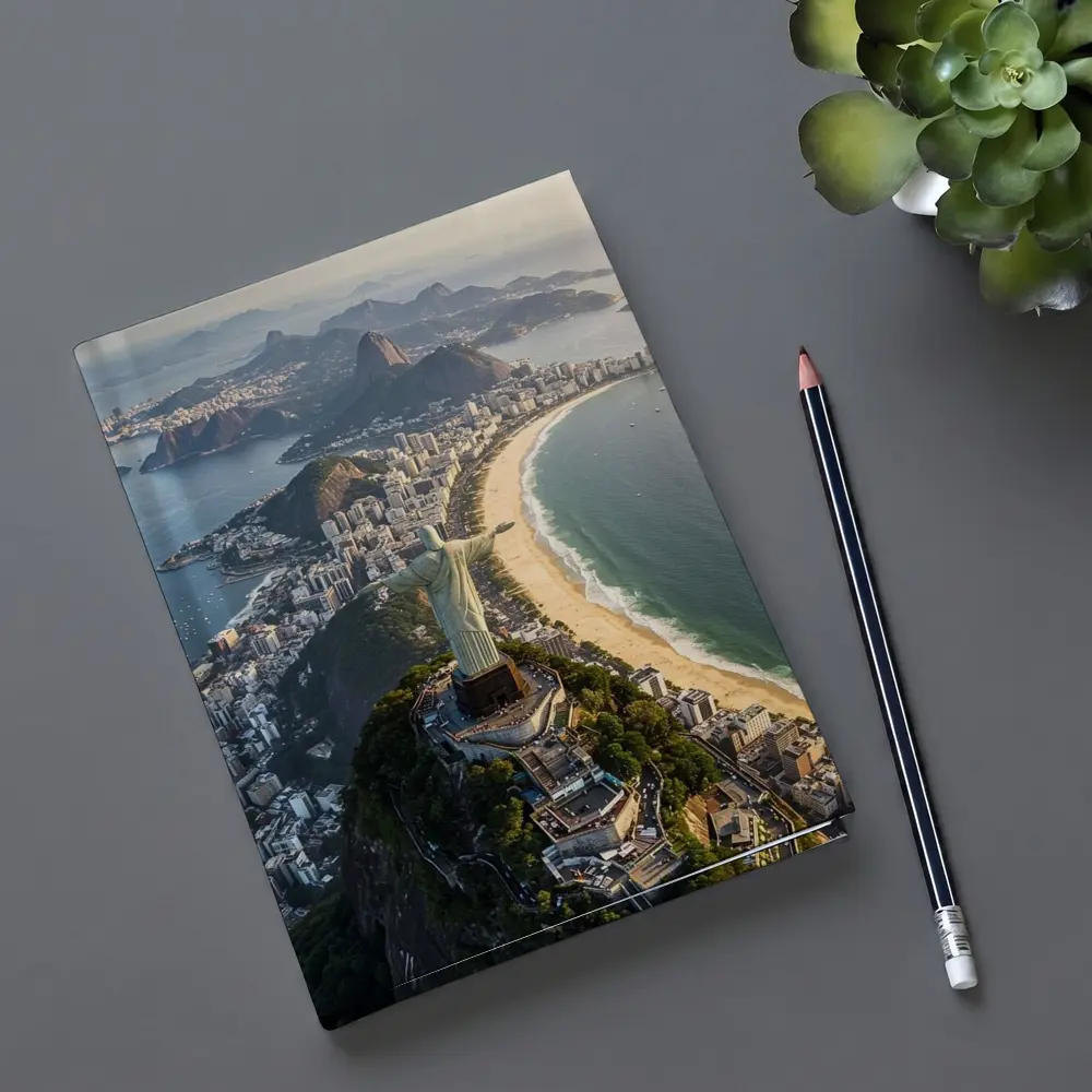 Christ the Redeemer Rio de Janeiro Aerial View – Notebooks