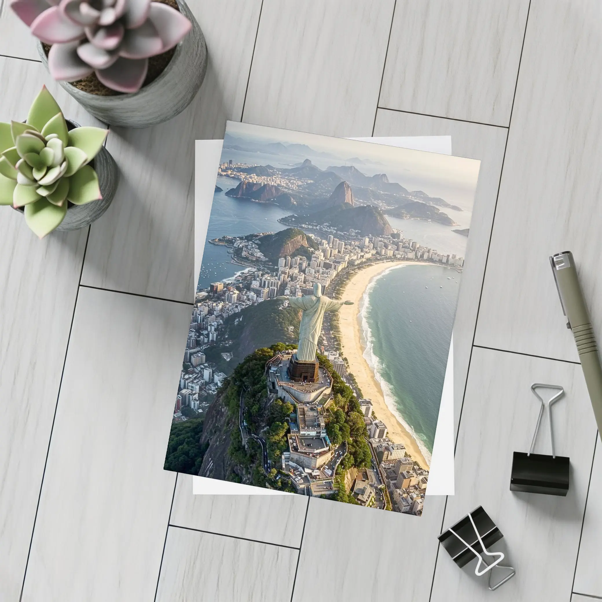 Christ the Redeemer Rio de Janeiro Aerial View – Postcards