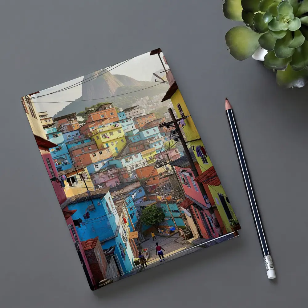 Rio de Janeiro Favela Colorful Hillside Street – Notebooks