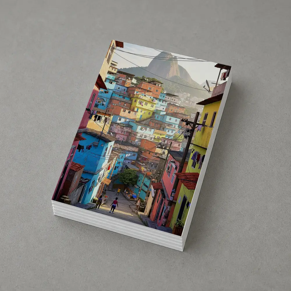 Rio de Janeiro Favela Colorful Hillside Street – Postcards