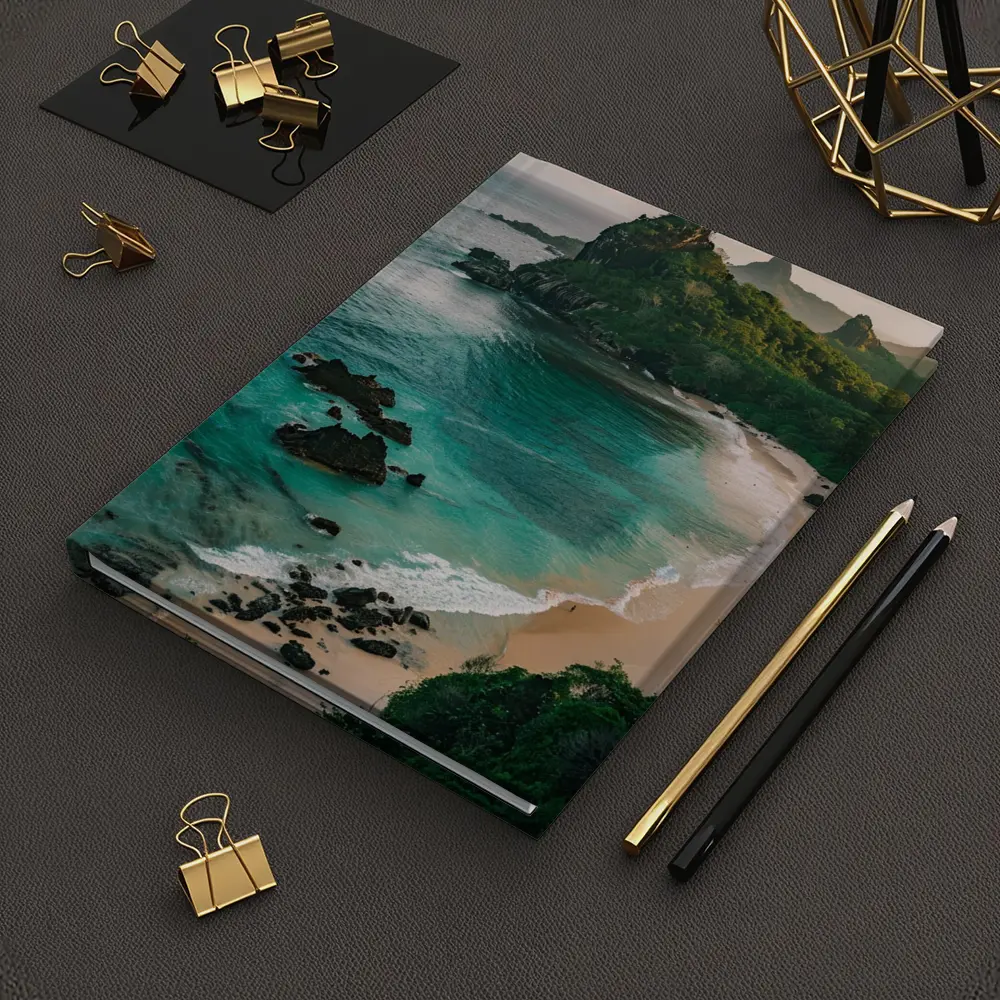 Tropical Beach Rocky Island Turquoise Ocean – Notebooks