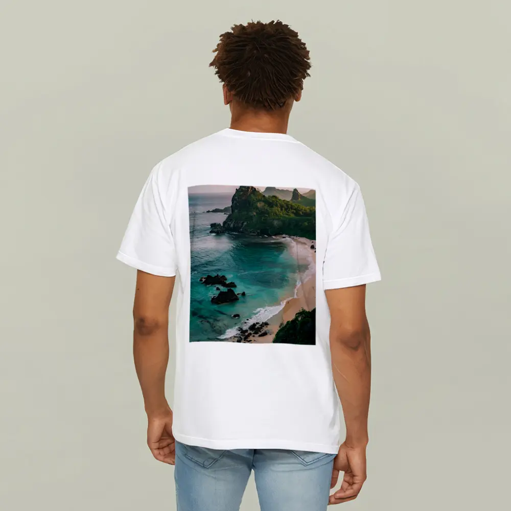 Tropical Beach Rocky Island Turquoise Ocean – T-Shirts
