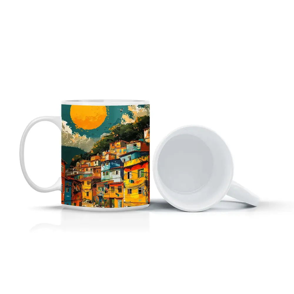 Rio Favela Hillside Community Bold Sun – Mugs
