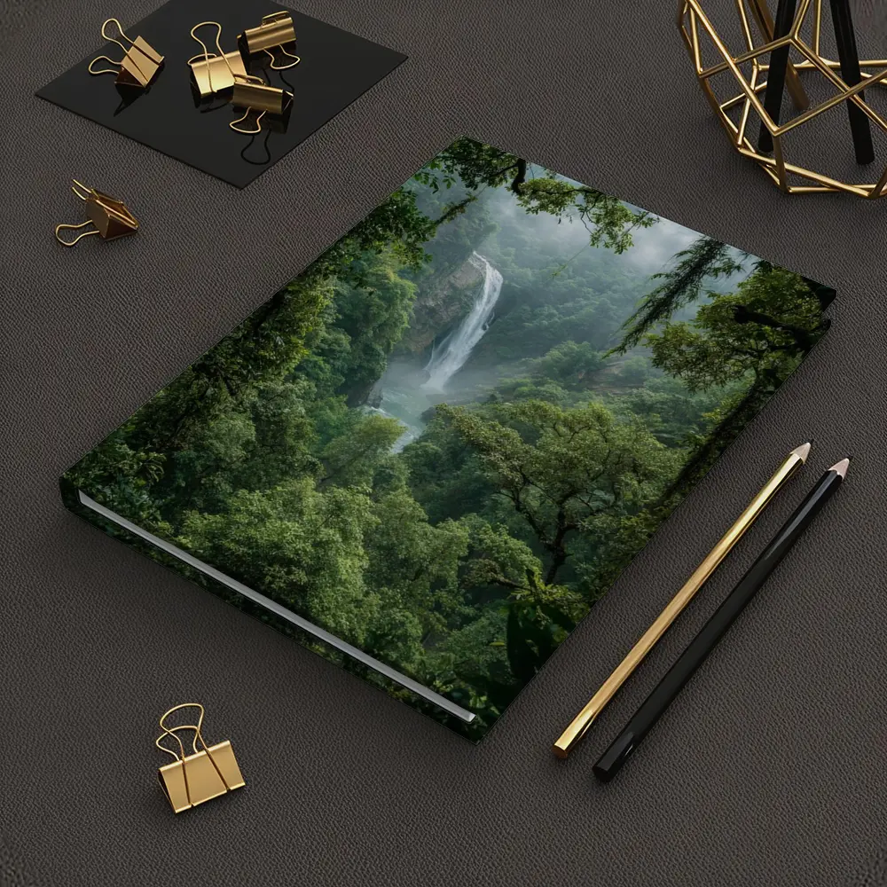 Tropical Waterfall Hidden Deep In Rainforest – Notebooks