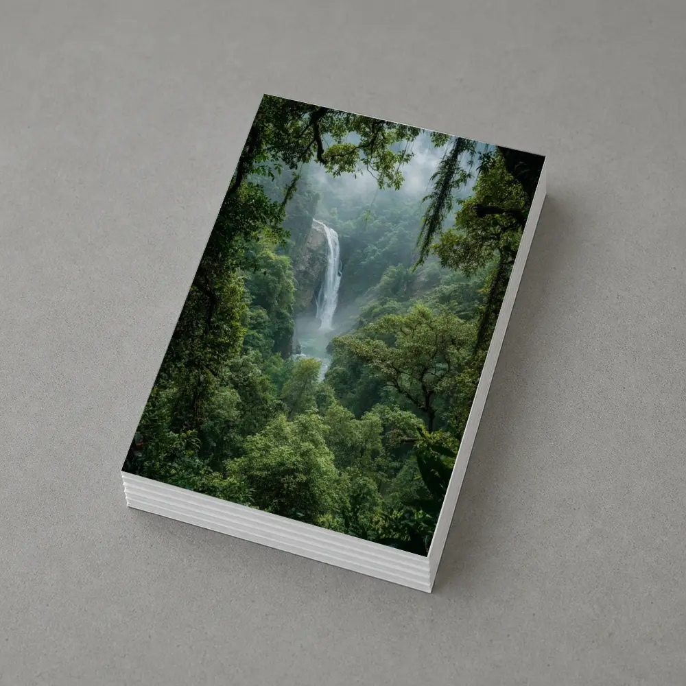 Tropical Waterfall Hidden Deep In Rainforest – Postcards