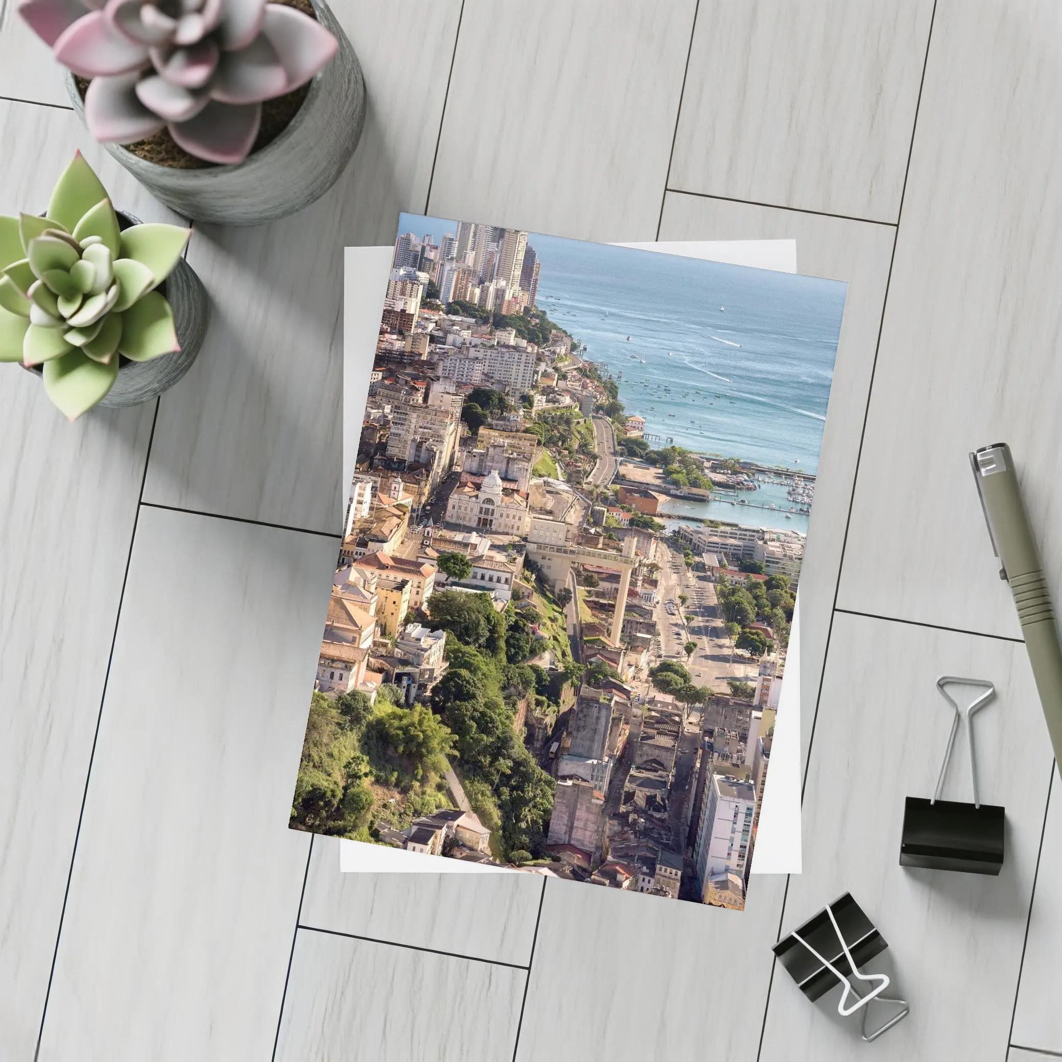 Salvador Bahia Aerial Coastal City View – Postcards