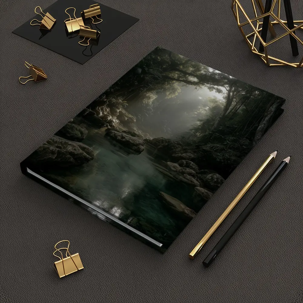 Misty Jungle River Through Ancient Forest – Notebooks