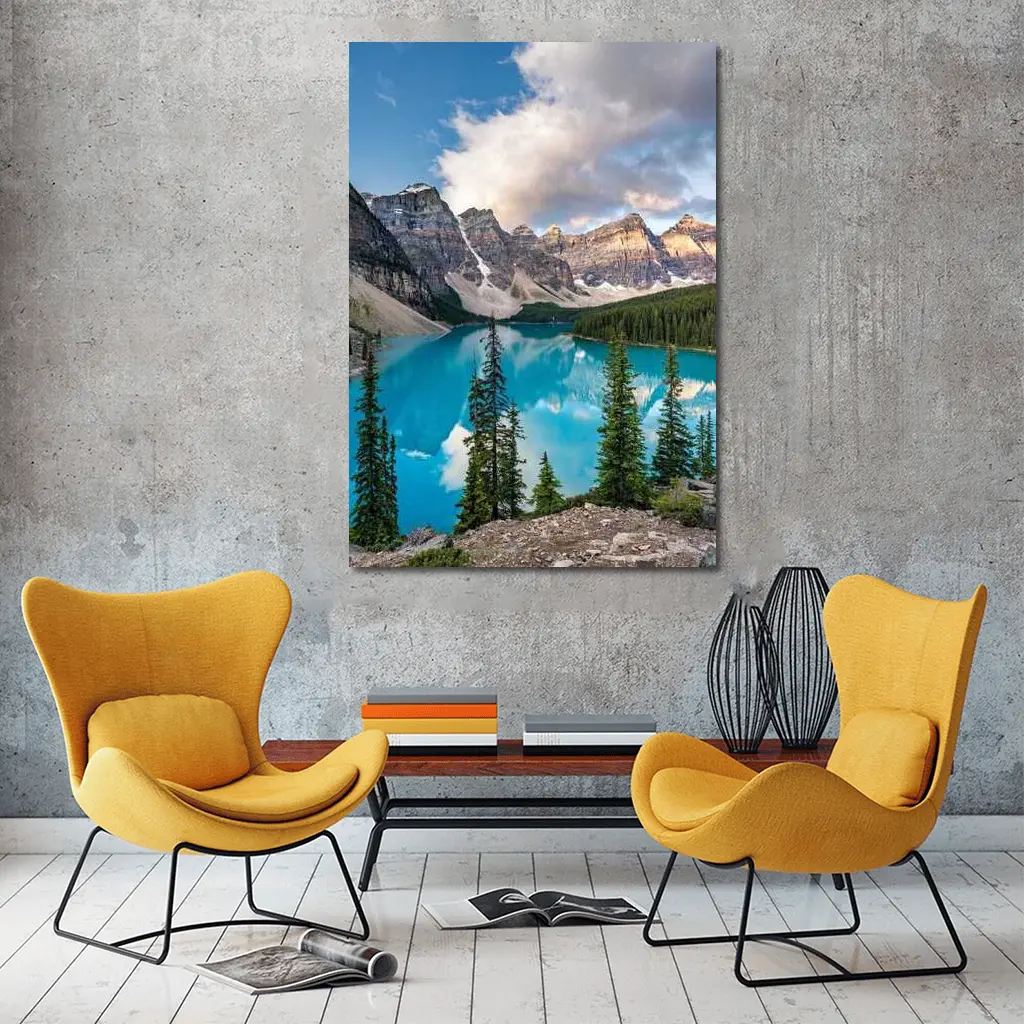 Moraine Lake Turquoise Water Rocky Mountains – Wall Art