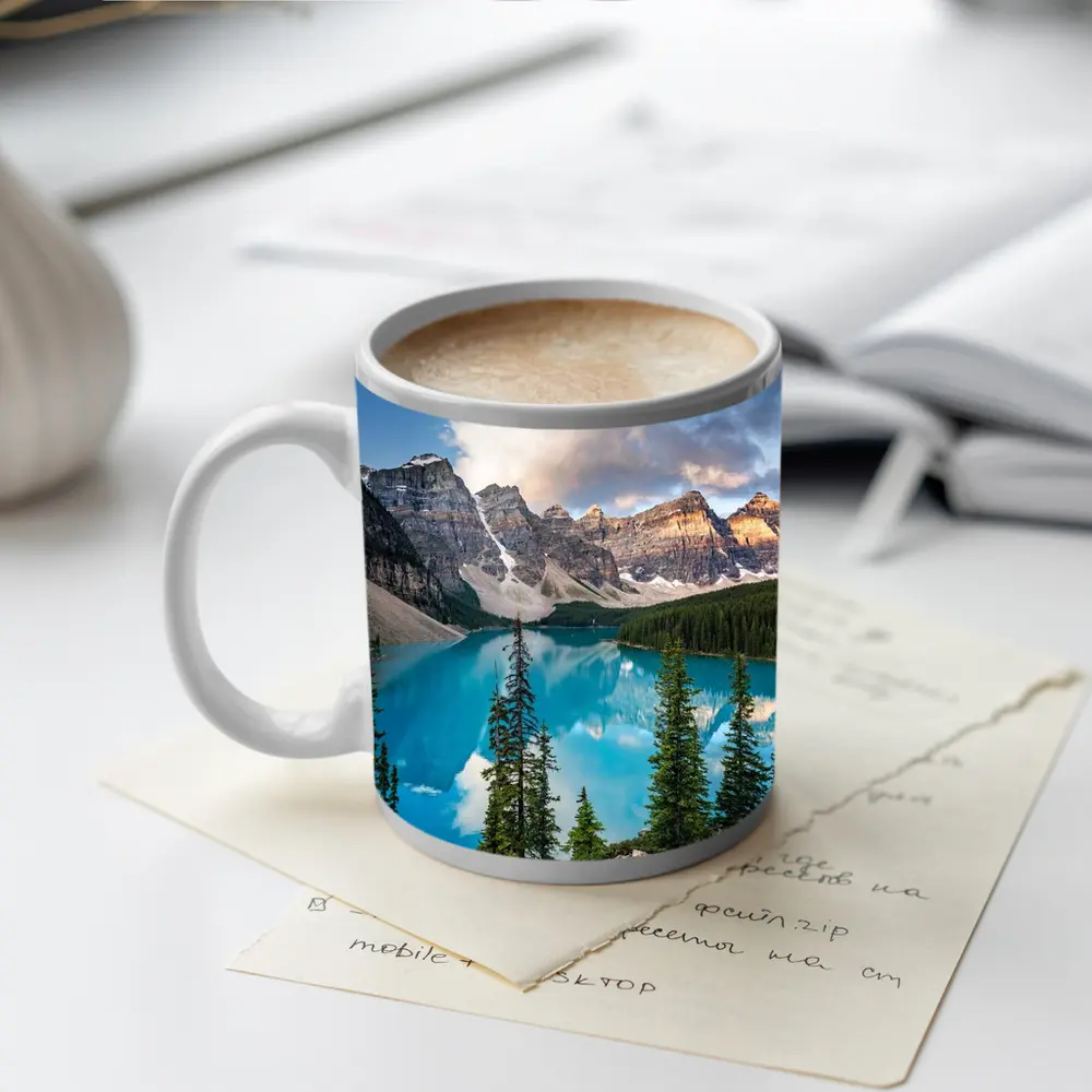 Moraine Lake Turquoise Water Rocky Mountains – Mugs