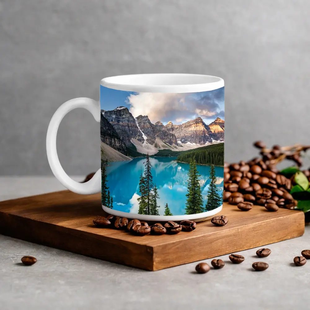 Moraine Lake Turquoise Water Rocky Mountains – Mugs
