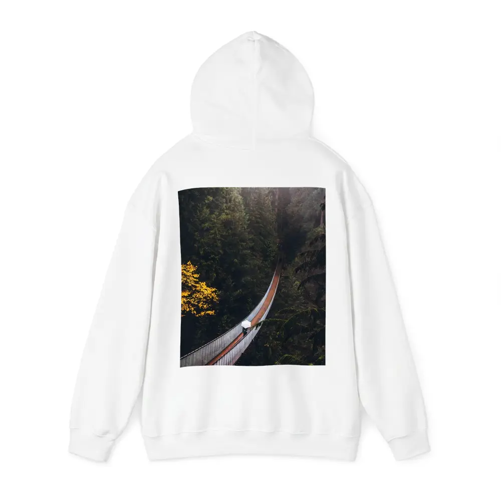 Suspension Bridge Deep Forest Green Trees – Hoodies