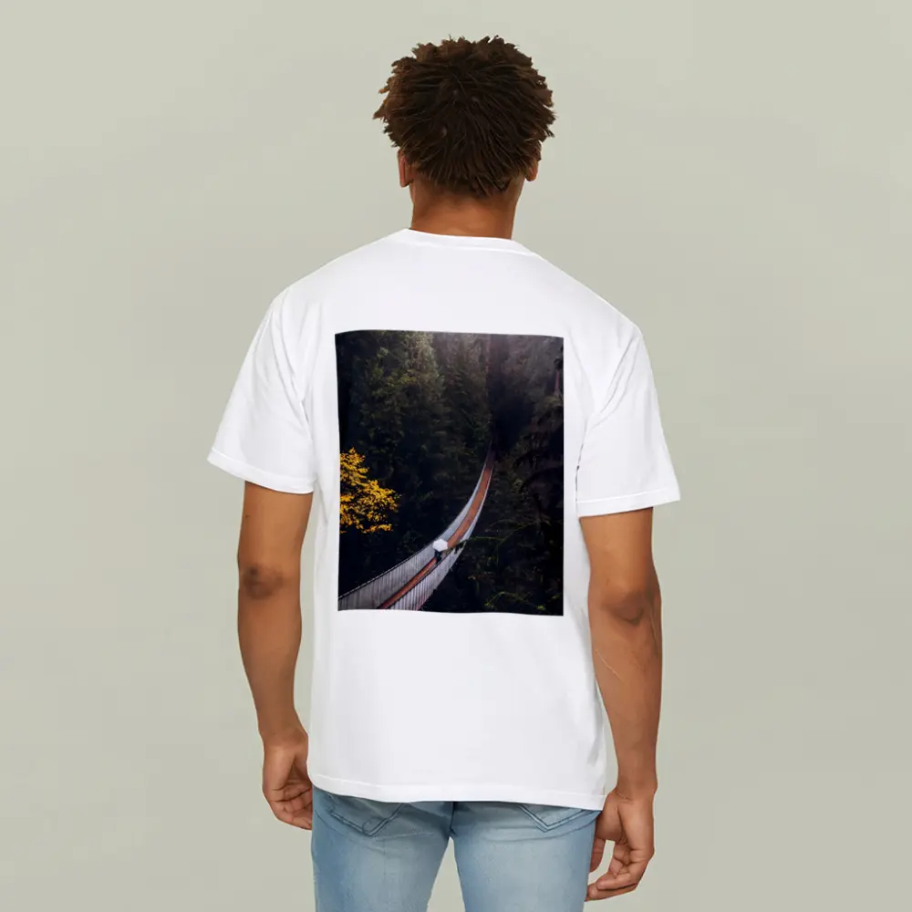 Suspension Bridge Deep Forest Green Trees – T-Shirts