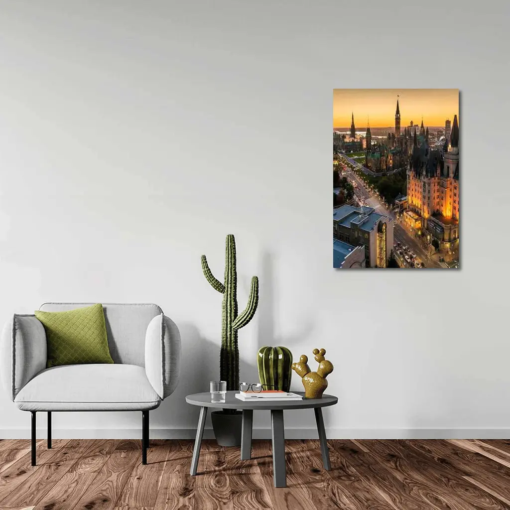 Ottawa Parliament Hill Golden Sunset Cityscape – Wall Art