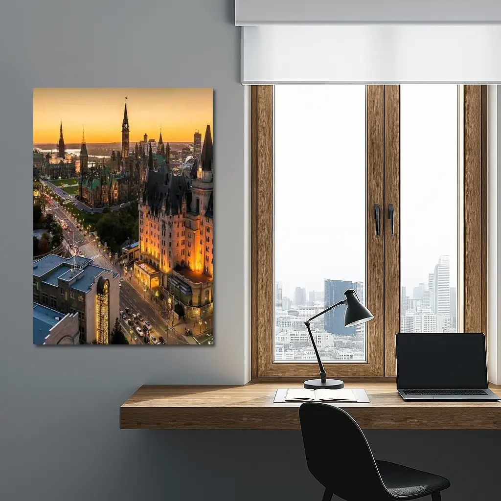 Ottawa Parliament Hill Golden Sunset Cityscape – Wall Art