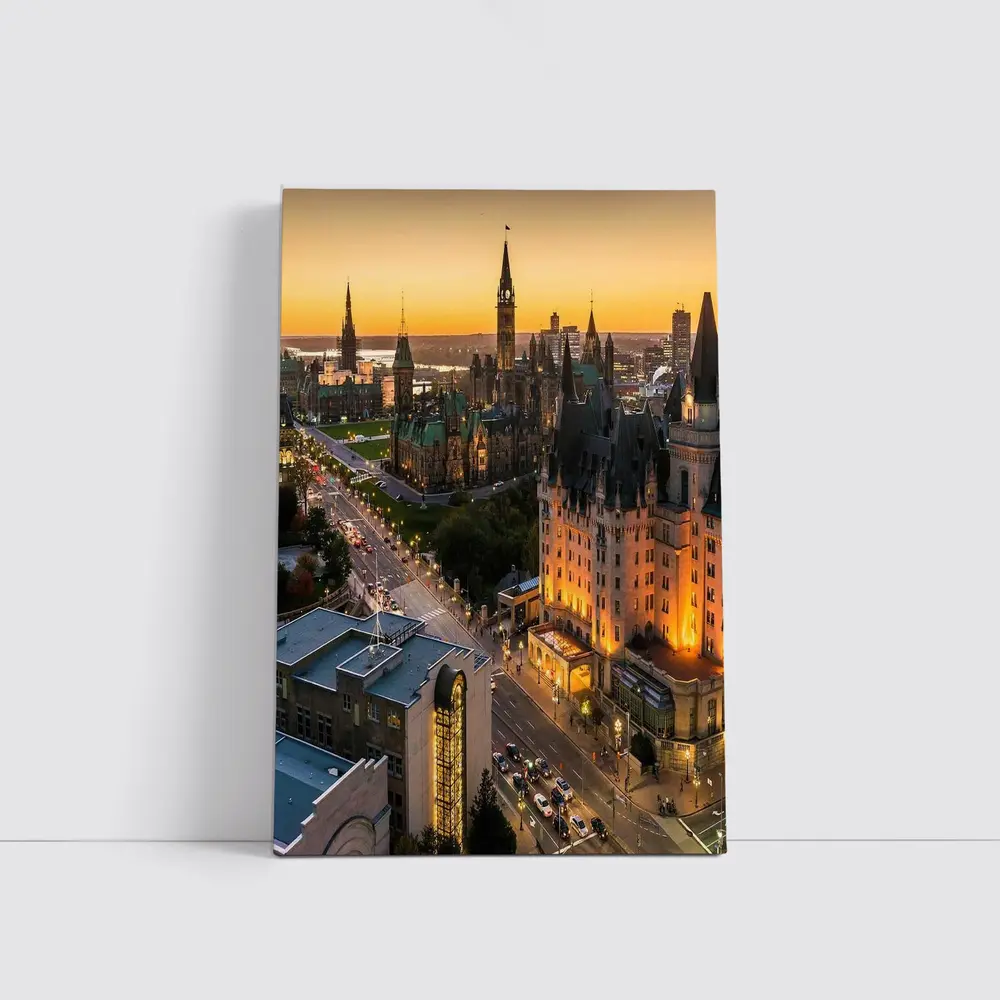 Ottawa Parliament Hill Golden Sunset Cityscape – Wall Art