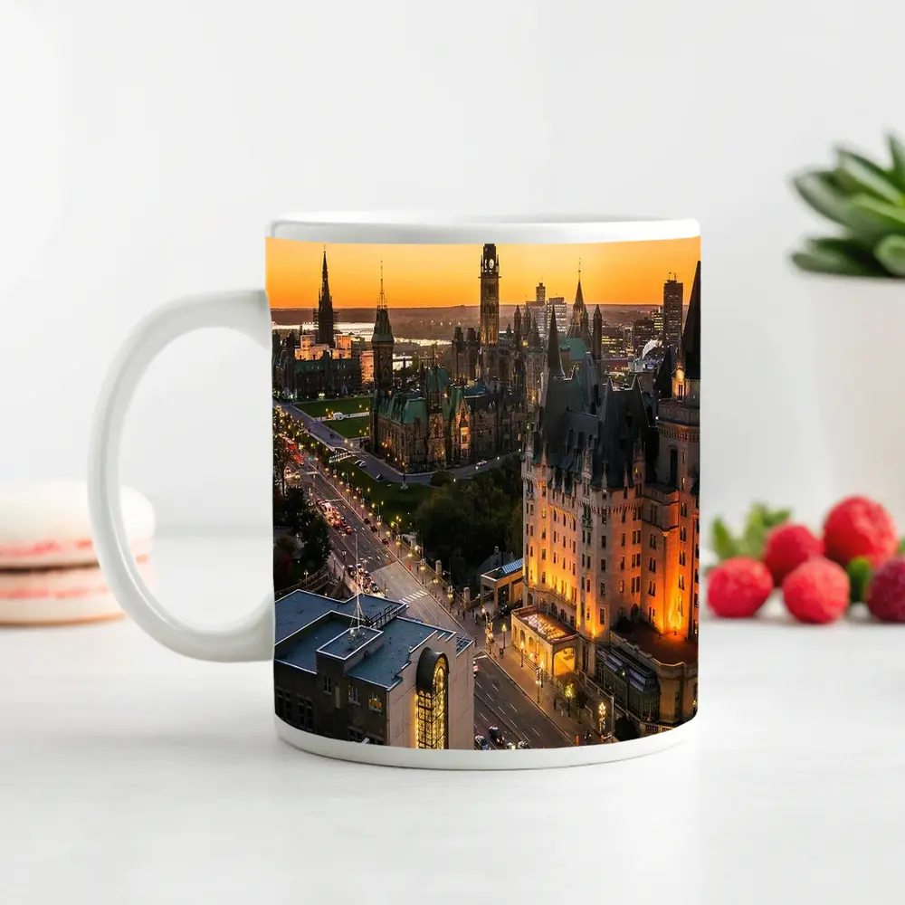 Ottawa Parliament Hill Golden Sunset Cityscape – Mugs