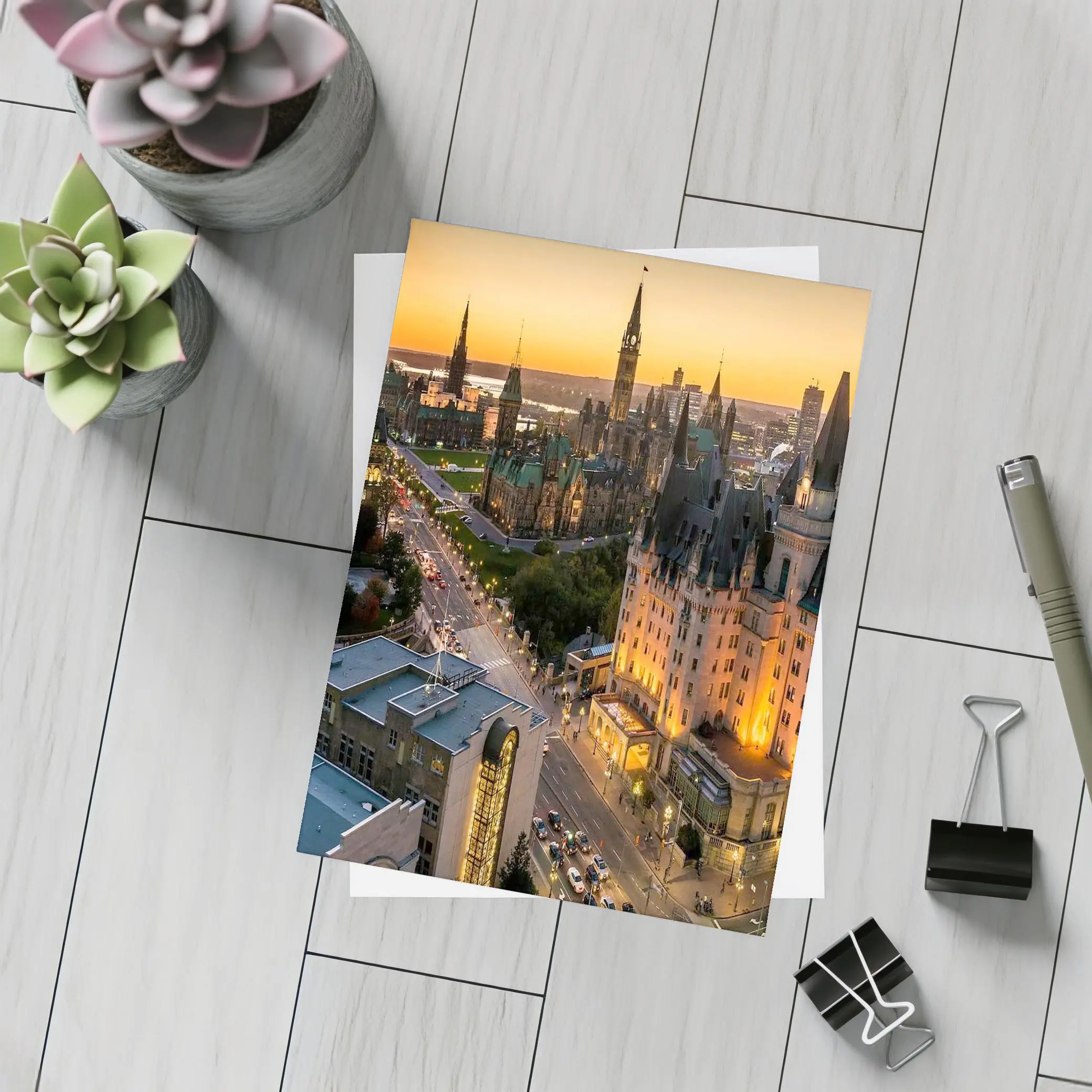 Ottawa Parliament Hill Golden Sunset Cityscape – Postcards