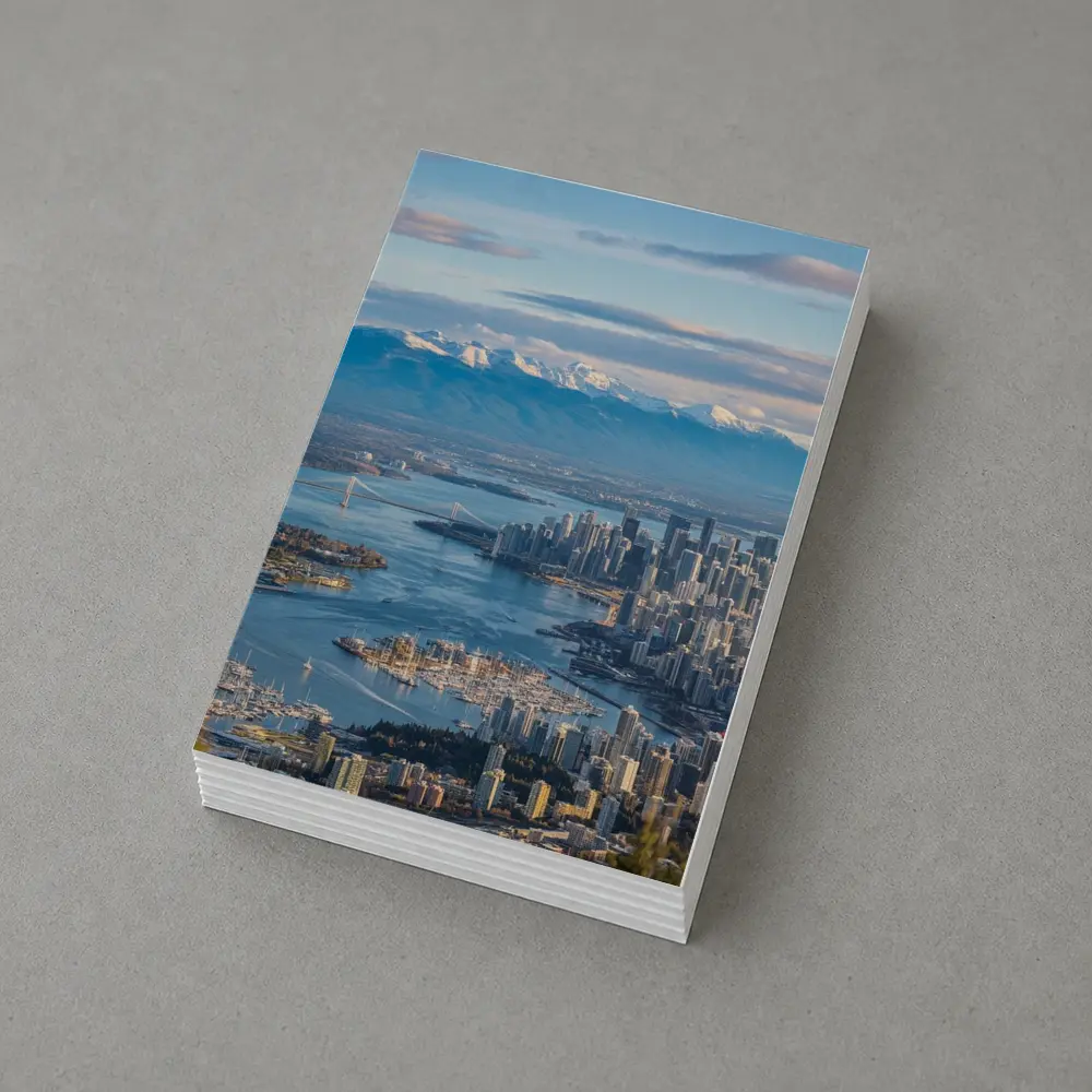 Vancouver Skyline Snow Mountains Aerial View – Postcards