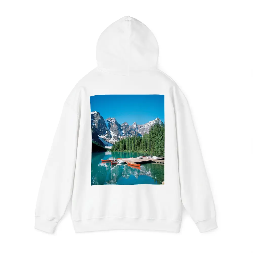 Moraine Lake Canoes Rocky Mountains Canada – Hoodies