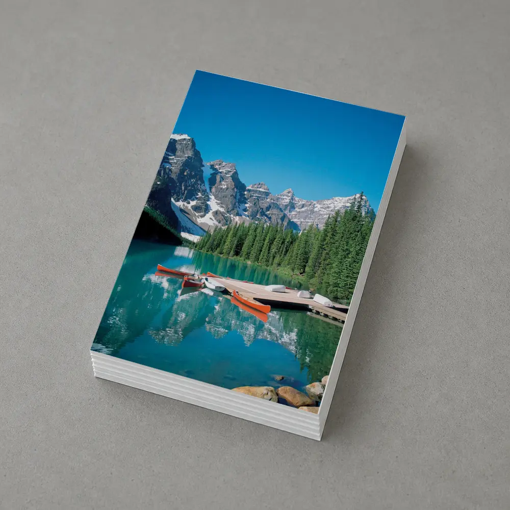 Moraine Lake Canoes Rocky Mountains Canada – Postcards