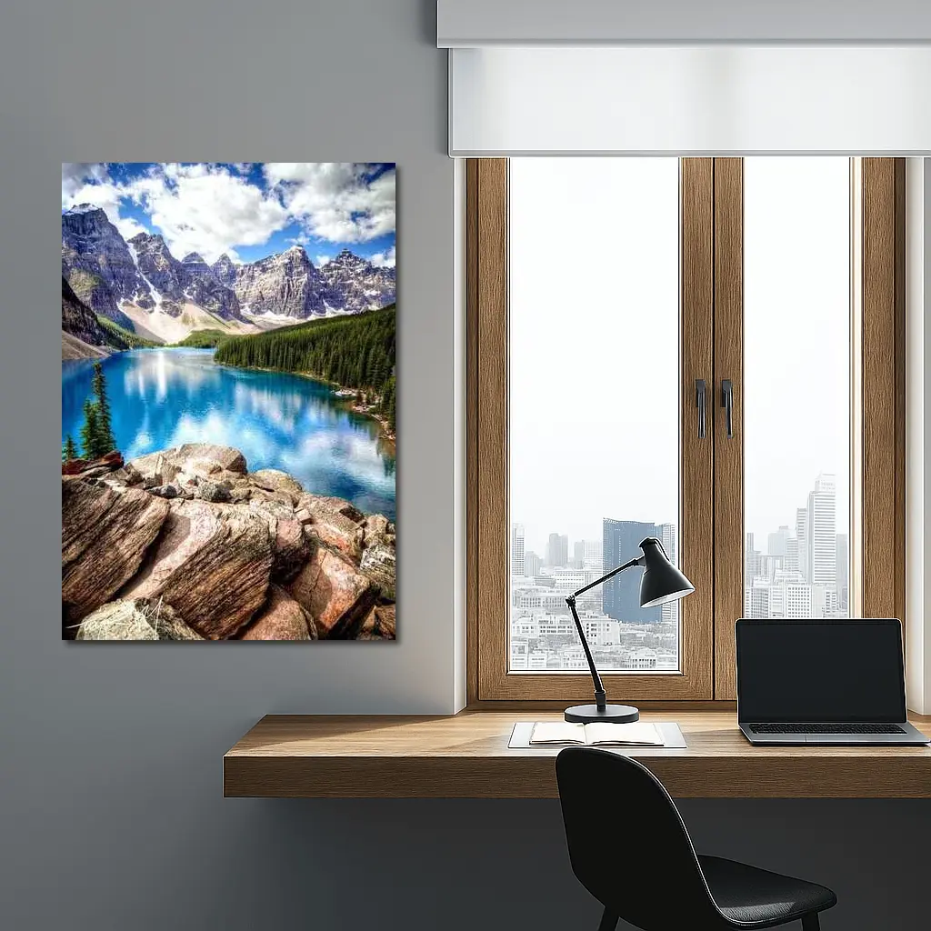 Moraine Lake Rocky Mountains Canada Blue Water – Wall Art