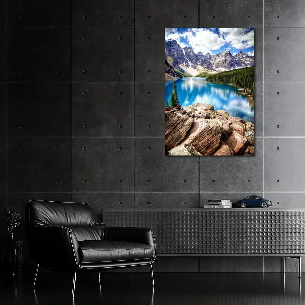 Moraine Lake Rocky Mountains Canada Blue Water – Wall Art