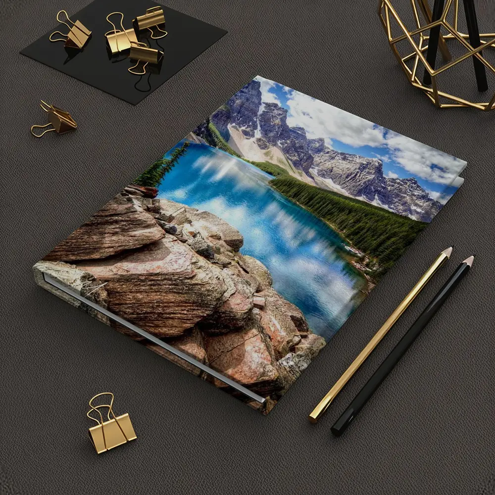 Moraine Lake Rocky Mountains Canada Blue Water – Notebooks