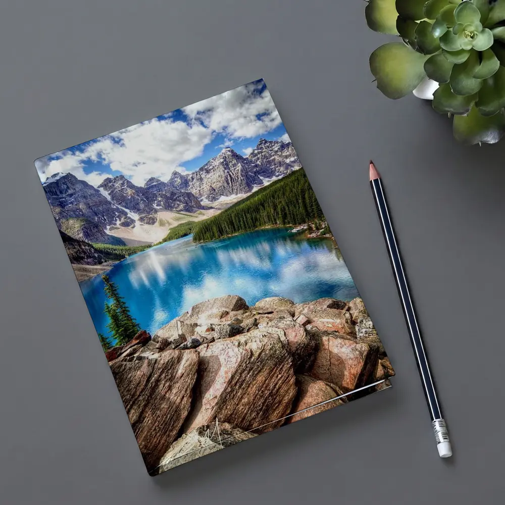 Moraine Lake Rocky Mountains Canada Blue Water – Notebooks