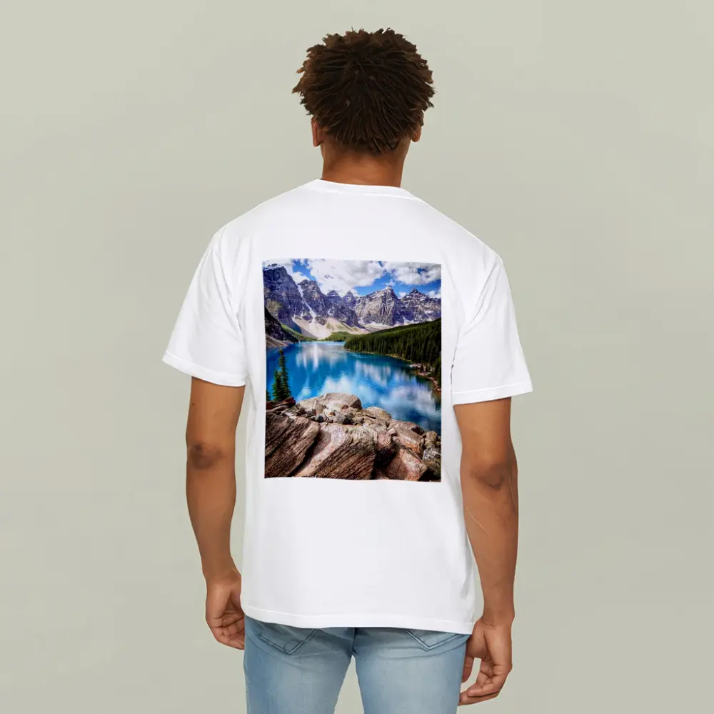 Moraine Lake Rocky Mountains Canada Blue Water – T-Shirts