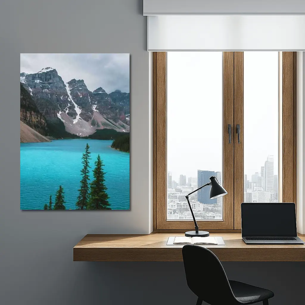 Moraine Lake Turquoise Water Rocky Mountains – Wall Art