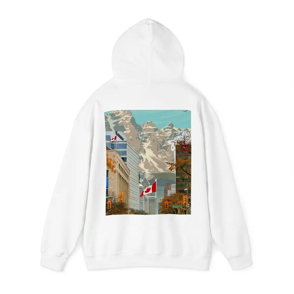 Canada Rocky Mountains Vintage Travel City Street – Hoodies