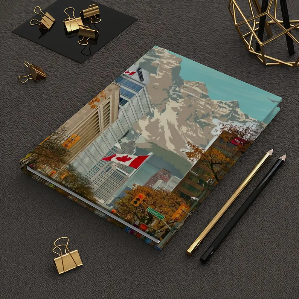 Canada Rocky Mountains Vintage Travel City Street – Notebooks