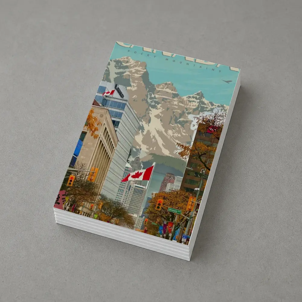 Canada Rocky Mountains Vintage Travel City Street – Postcards