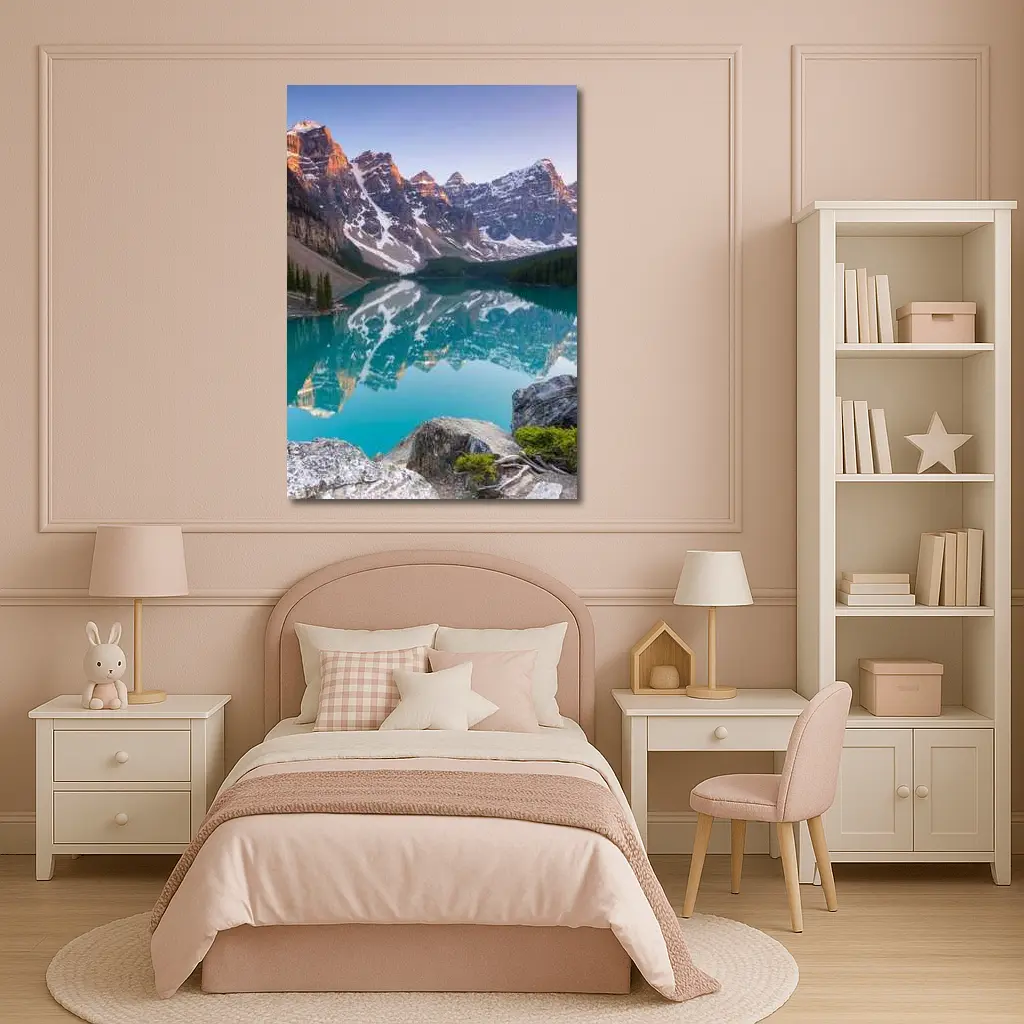 Moraine Lake Turquoise Water Rocky Mountains – Wall Art