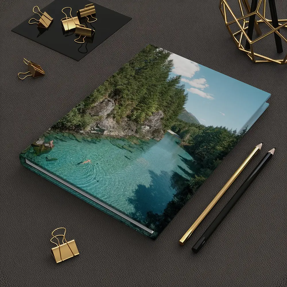Turquoise River Swimming Forest Mountains Summer – Notebooks