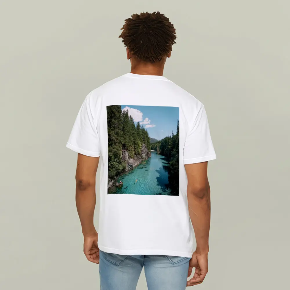 Turquoise River Swimming Forest Mountains Summer – T-Shirts