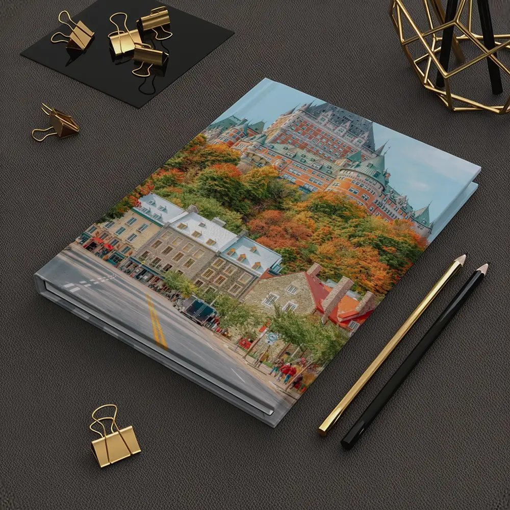 Chateau Frontenac Quebec City Autumn Street – Notebooks