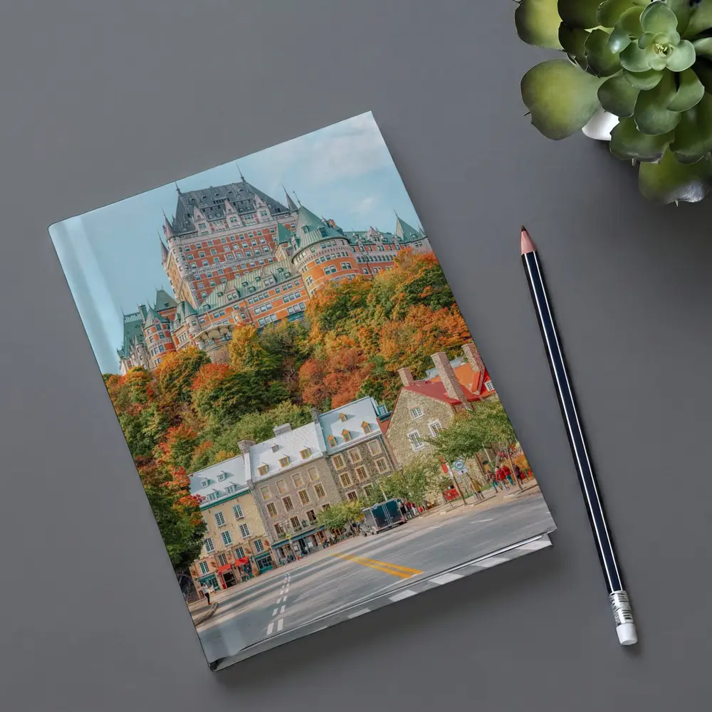 Chateau Frontenac Quebec City Autumn Street – Notebooks