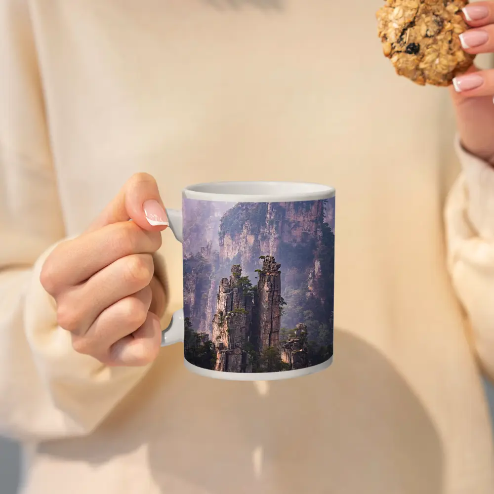 Zhangjiajie Stone Pillars Misty Mountain Forest – Mugs