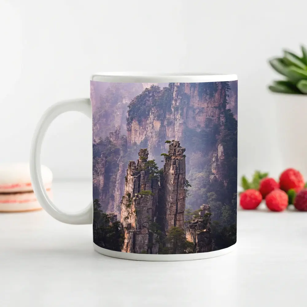 Zhangjiajie Stone Pillars Misty Mountain Forest – Mugs