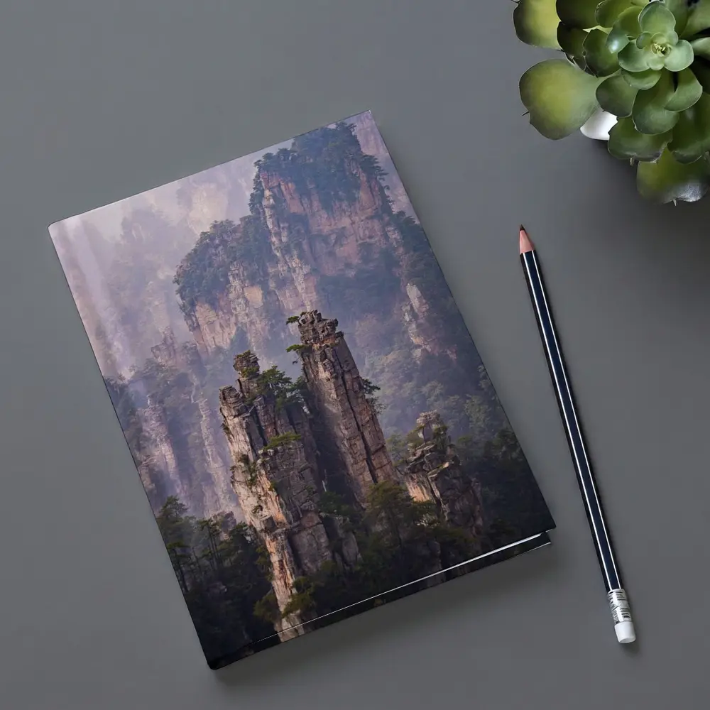 Zhangjiajie Stone Pillars Misty Mountain Forest – Notebooks