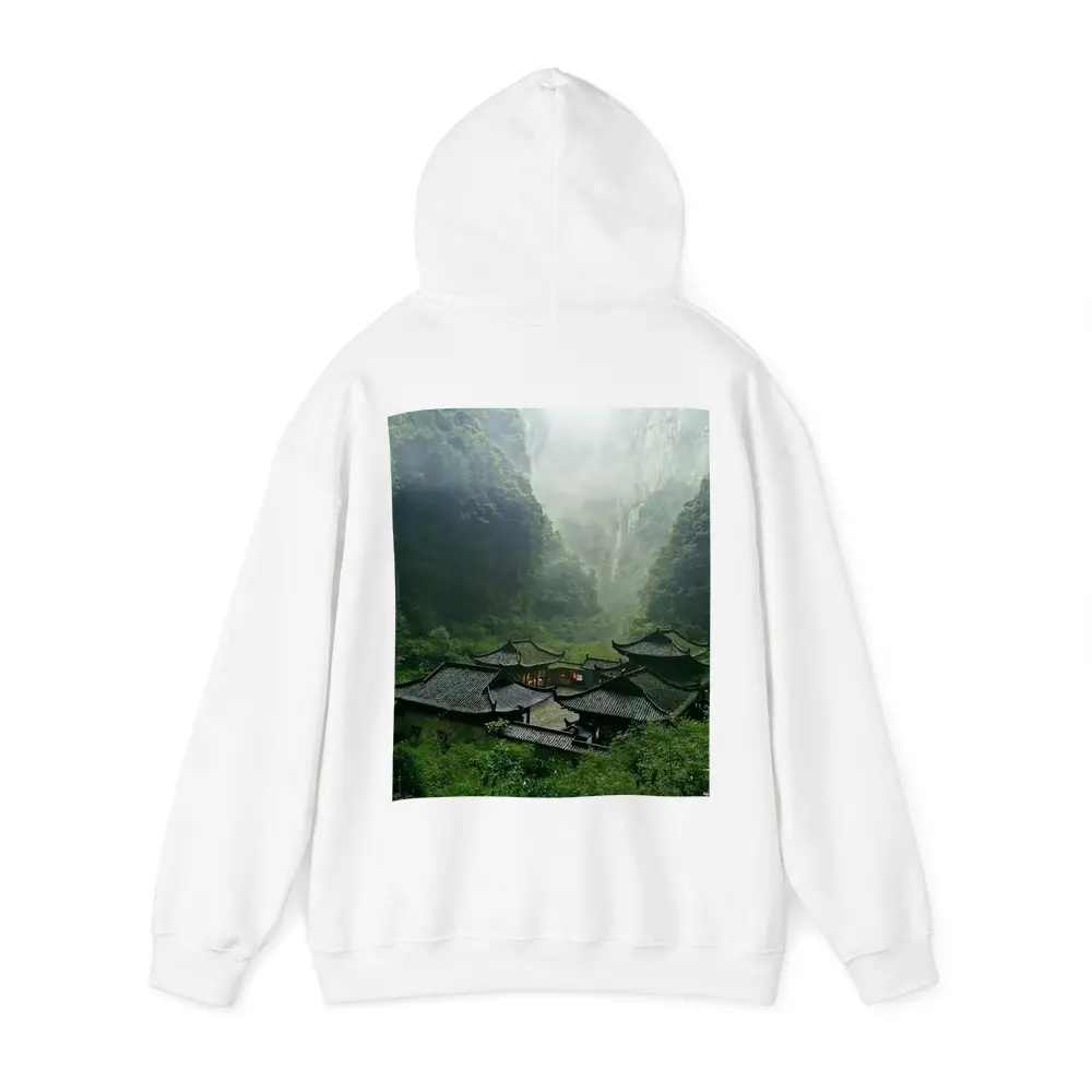 Chinese Temple Complex Misty Mountain Valley – Hoodies